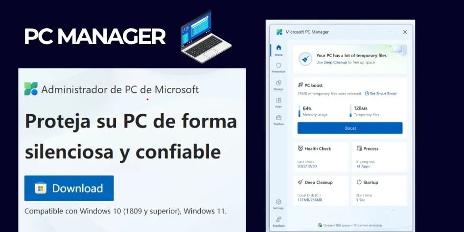 Inicio - Imagen 1 Microsoft PC Manager: Optimiza y Acelera tu PC con Facilidad