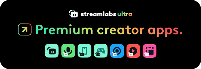¿Es Mejores Streamlabs u OBS? Descubre las Ventajas y Desventajas - Imagen 1 Banner de Streamlabs Ultra con texto “Premium creator apps” y ocho íconos de herramientas sobre fondo negro