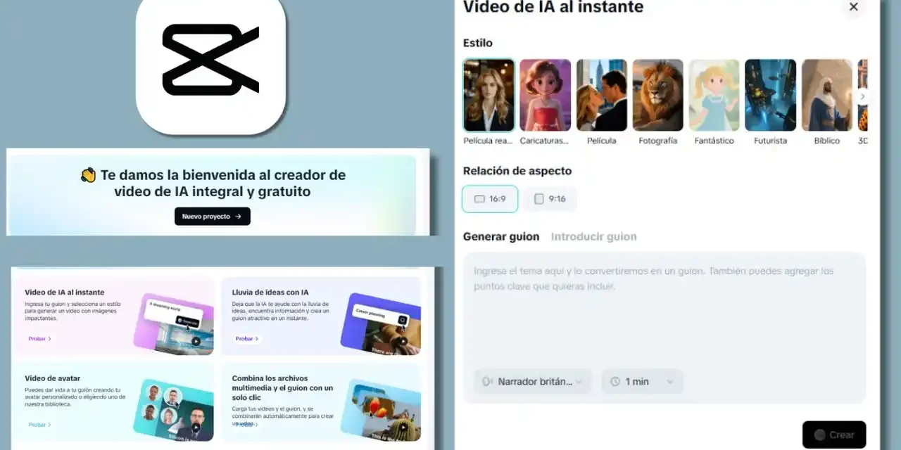 CapCut AI Crea videos al instante + Tutorial ilimitado y gratis + (2025)