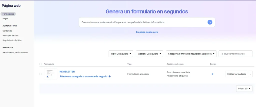 ActiveCampaign Perú 2026: Automatizaciones con IA y CRM - Imagen 4 Formularios y landing pages ActiveCampaign 2026